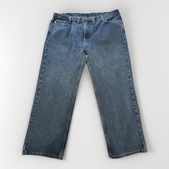 Carhartt Other - Carhartt‎ Men's Relaxed Blue Jeans Medium Wash  46x30 VTG Quality Denim Classic